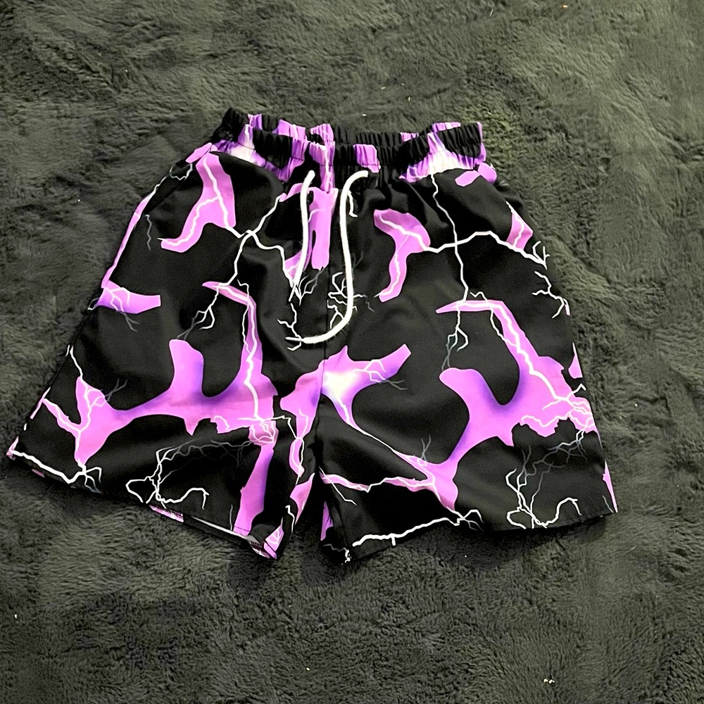 Black and purple men’s shorts